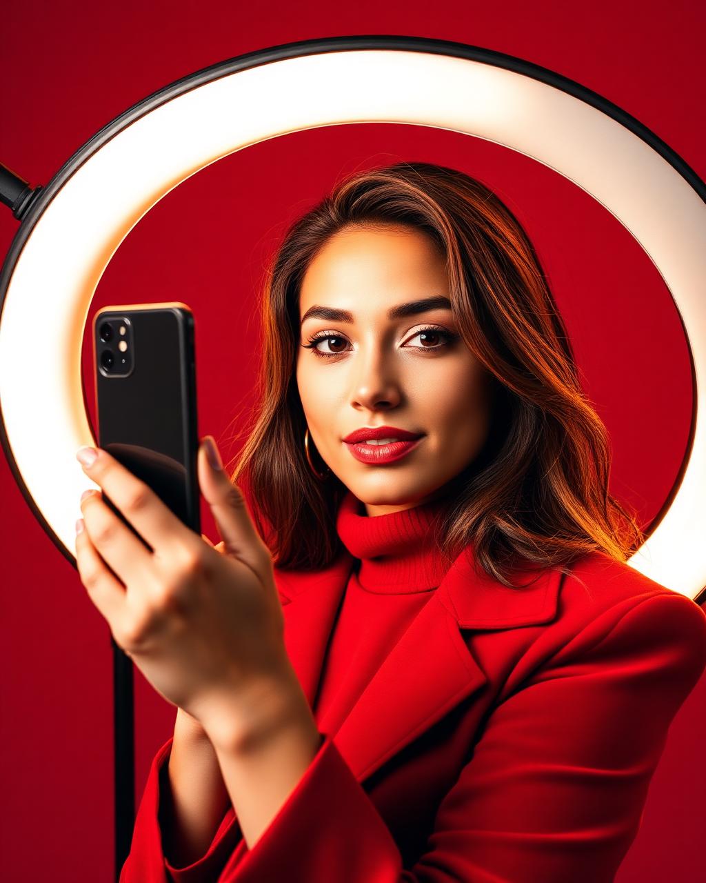 Creadora produciendo contenido para sus redes